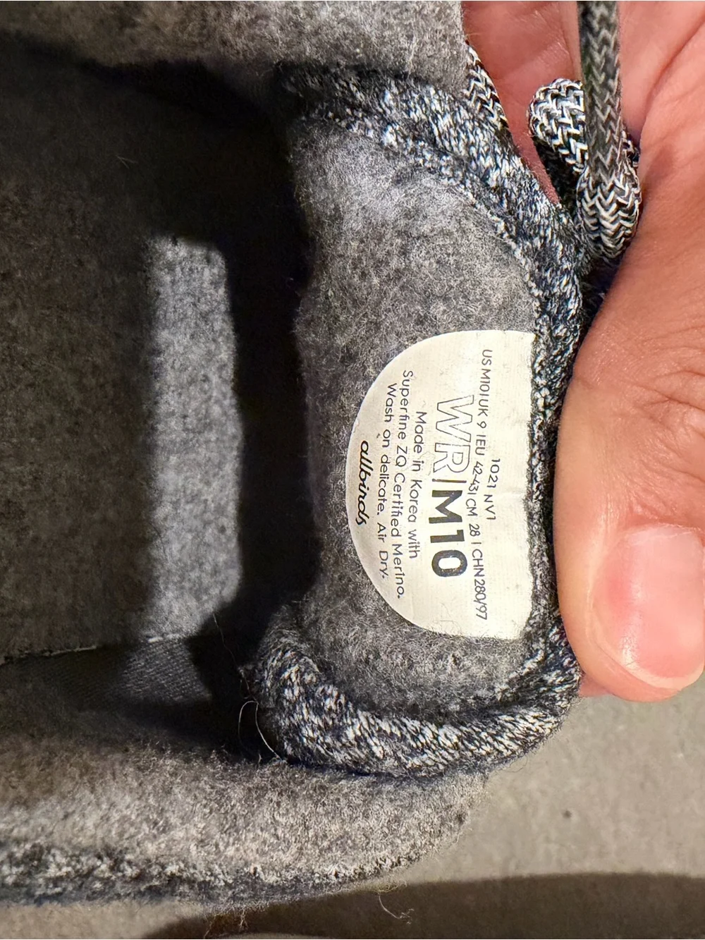 AllBirds Cozy Gray Wool Lace-Up Sneakers